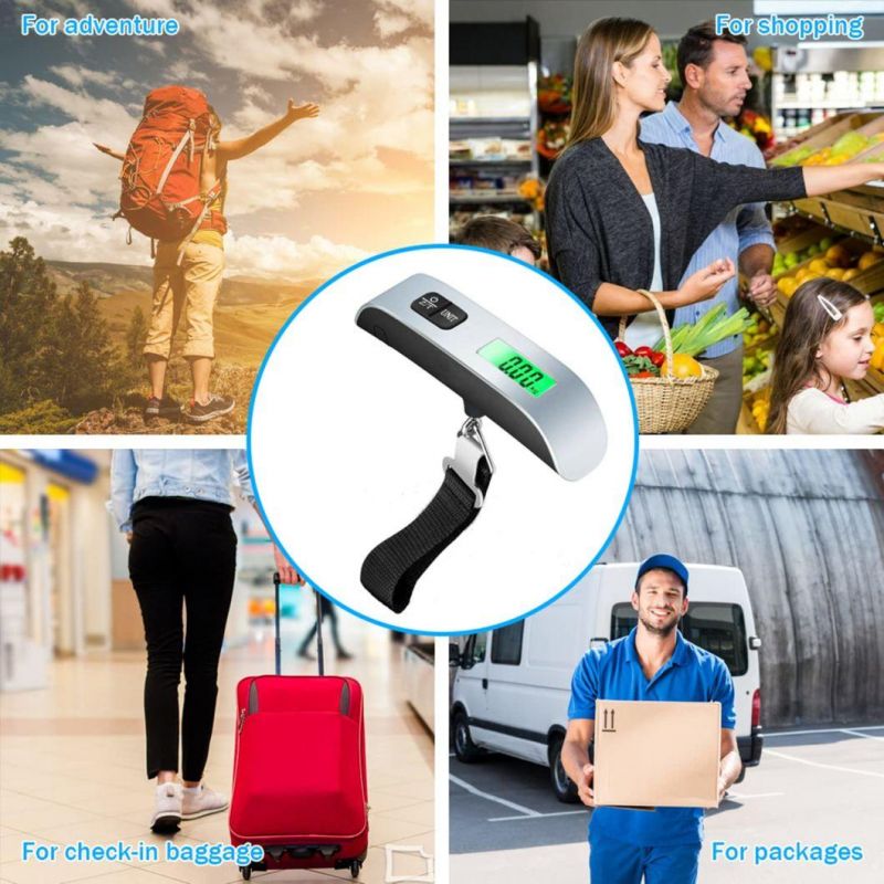 Digital Handheld Portable Hanging Baggage Scale 110lb/50kg Suitcase Weighing Pocket Scale