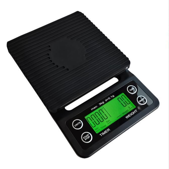 Black Electronic Kitchen Coffee Weighing Scale
