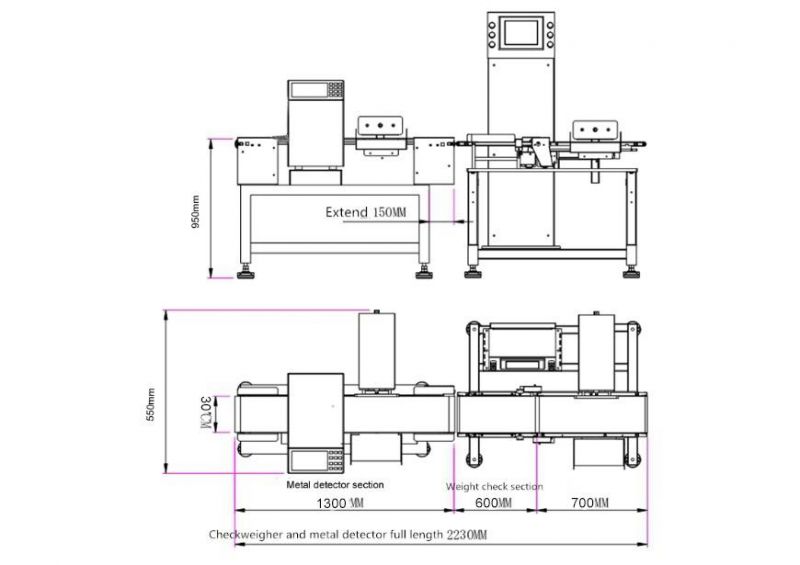 Touch Screen Conveyor Weight Checker