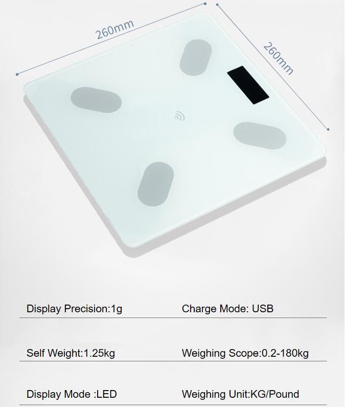 28*28 180kgs Body Scale with Bluetooth  for You First Choice
