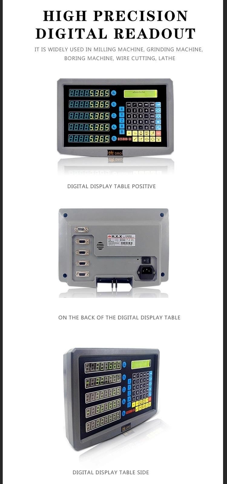 Digital Readout (5 Axis Dro DRO) and Optical Linear Scale System