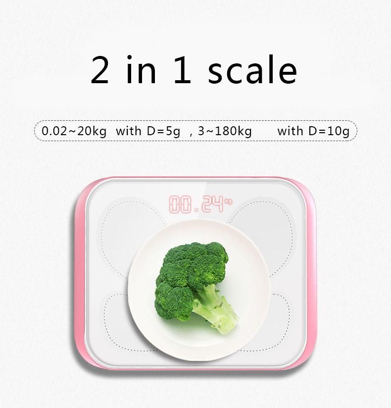 Bathroom Body Fat Weighing Personal Scale Combine Kitchen Scale