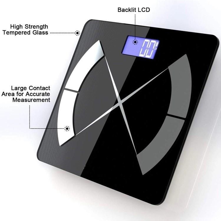 2021 Hot Selling Weighing Fat Body Monitor Machine Smart Bluetooth Scale with Ios and Android APP