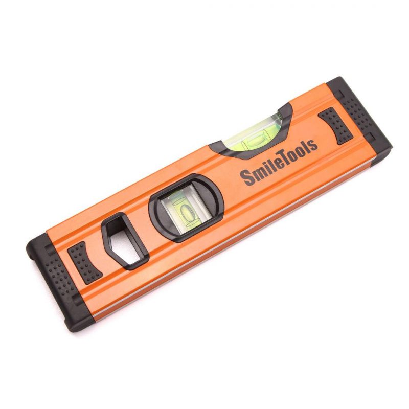 Two Vials Horizontal Vertical Spirit Levels with ABS+TPR Handle