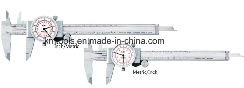 0-6′′/0-150mm Inch/Metric and Metric/Inch Dial Caliper with 0.001′′/0.02mm Graduation