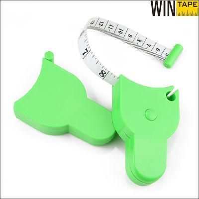 60 Inch 1.5m Green Plastic Retractable Body Waist Tape Measure