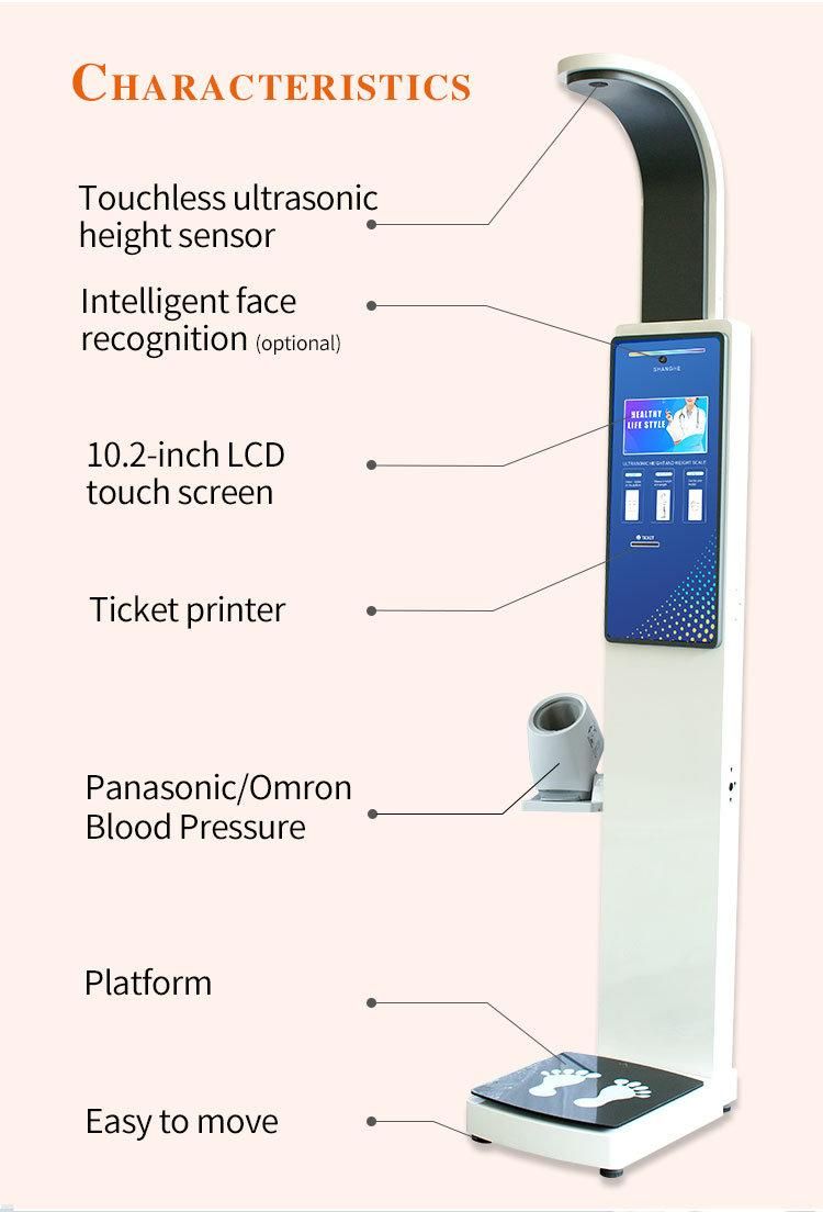 Blood Pressure Measuring Scales Weight Height Machine