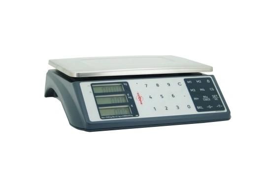 Stainless Steel LCD Screen Weighing Scale with Change Calculation and Internal Rechargeable Battery 15kg-30kg