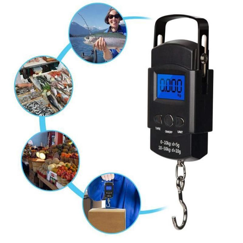High Quality 50kg Digital Fishing Scale Hanging Scale with Hook