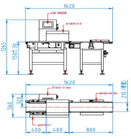 Automatic Conveyor Weighing Scale High Speed Weight Checker