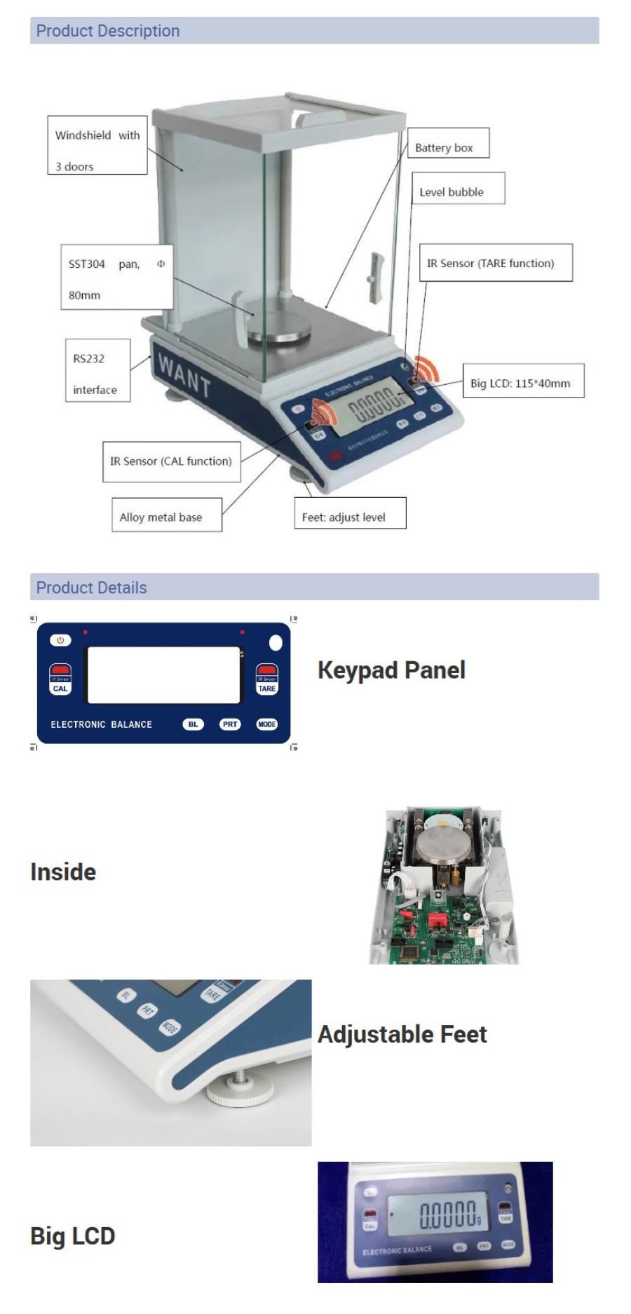 High Precision Electronic Laboratory Weighing Scale