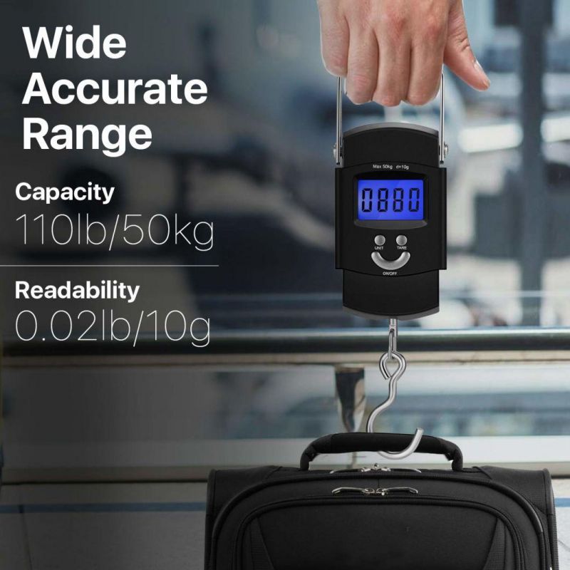 Hot Stainless Steel Weighing Travel 50kg Baggage Portable Digital Luggage Scale