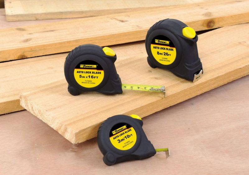 High Quality 5m Auto Lock Steel Tape Measure with Double Marked Blade