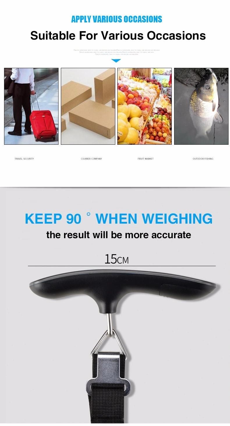 Mini Portable Travel Use Digital Luggage Hanging Weight Scale