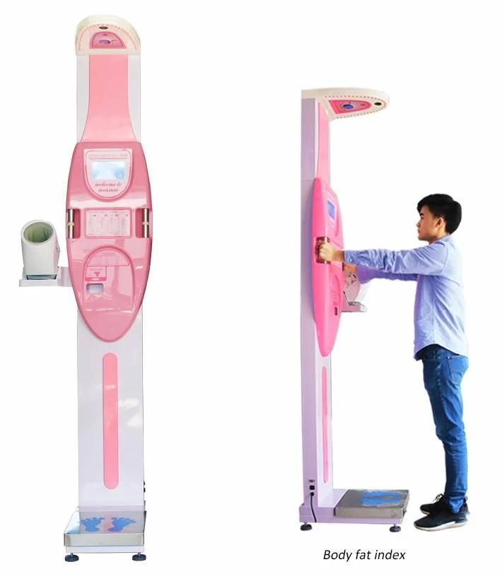 Coin-Operated Electronic Body Scale Multi-Functional Digital Height Weight BMI Body Composition Blood Pressure Vending Machine