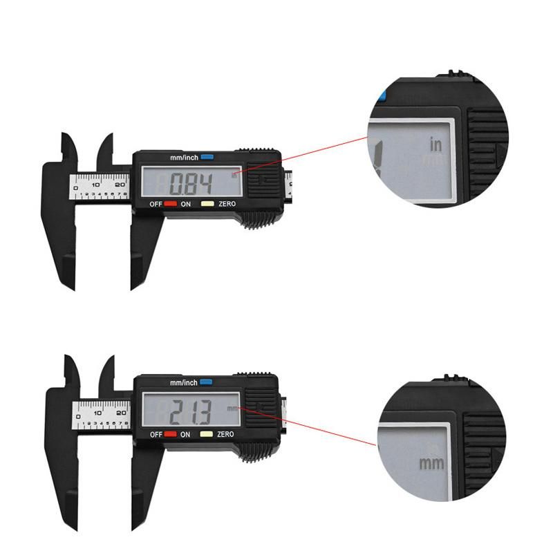 150mm 6" LCD Digital Electronic Carbon Fiber Vernier Caliper Gauge Micrometer Electronic Measuring Hand Tool Set Free Shipping