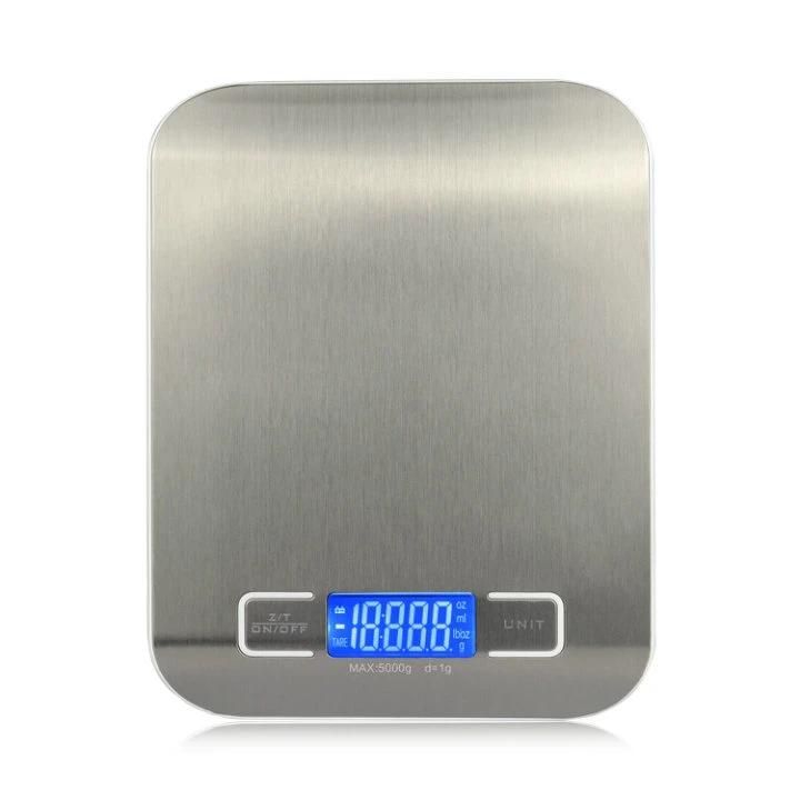 11lb Digital Big Platform Multi-Function Food Kitchen Scale Stainsless Steel