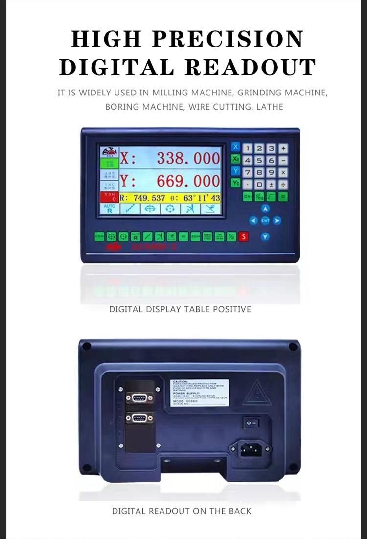 Hxx CE Certification 2axes Dro Digital Readout with Linear Scales