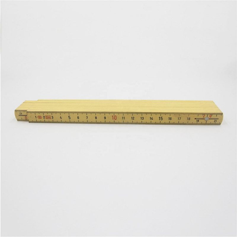 2m Yellow Folding Carpenter Yardstick with Pin