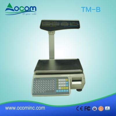 TM-B Cheap 30kg Barcode Label Printing Weighting Scale LAN/RS232 Port