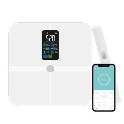 Glass Bluetooth Smart Weighing Body Fat Scale with 8 Electrodes
