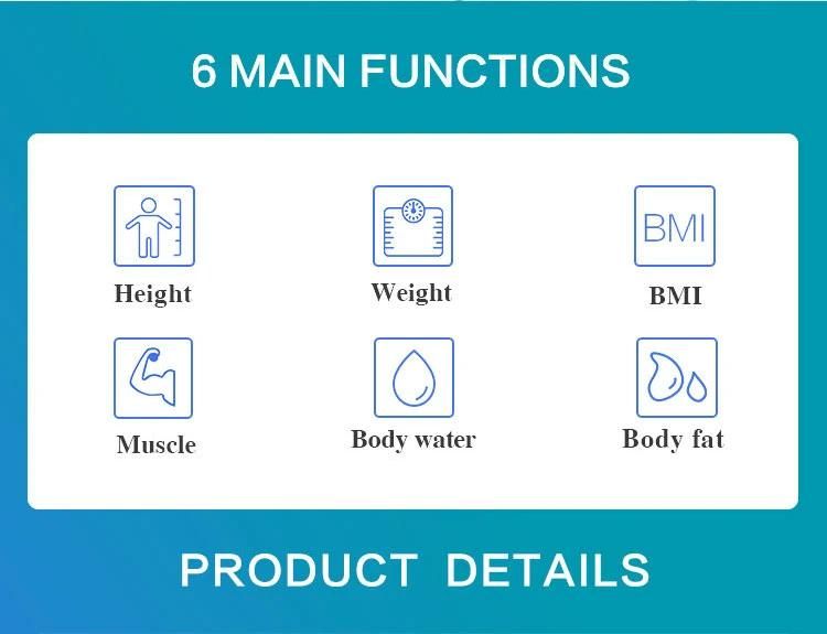 Ultrasonic Electric BMI Body Fat Ultrasonic Height Weight Fat Analyzer Machine
