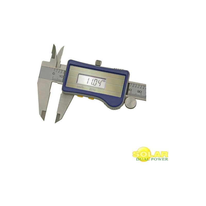 Solar Power Digital Caliper with Battery Back up- 150mm (6")