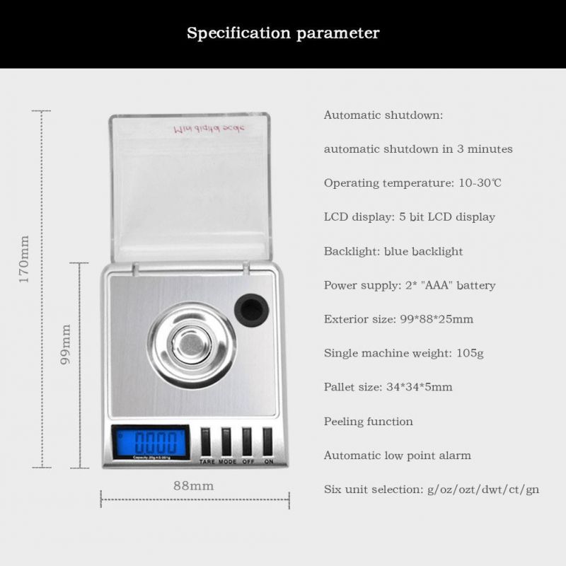 Jewelry Pocket Kitchen Electronic Scales 20g