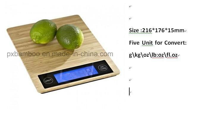 Mainstays Digital Bamboo Kitchen Scale and Bamboo Bathroom Scales Electric Balance
