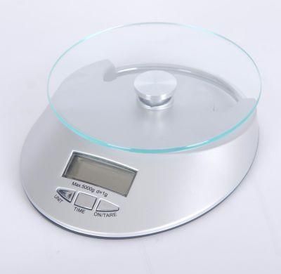 5kg Clock Function Digital Kitchen Nutrition Food Scale