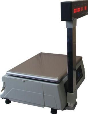 30kg Label Print Scales with Scanner Barcode Electronic Weighing Scales Stainless Steel Indicator