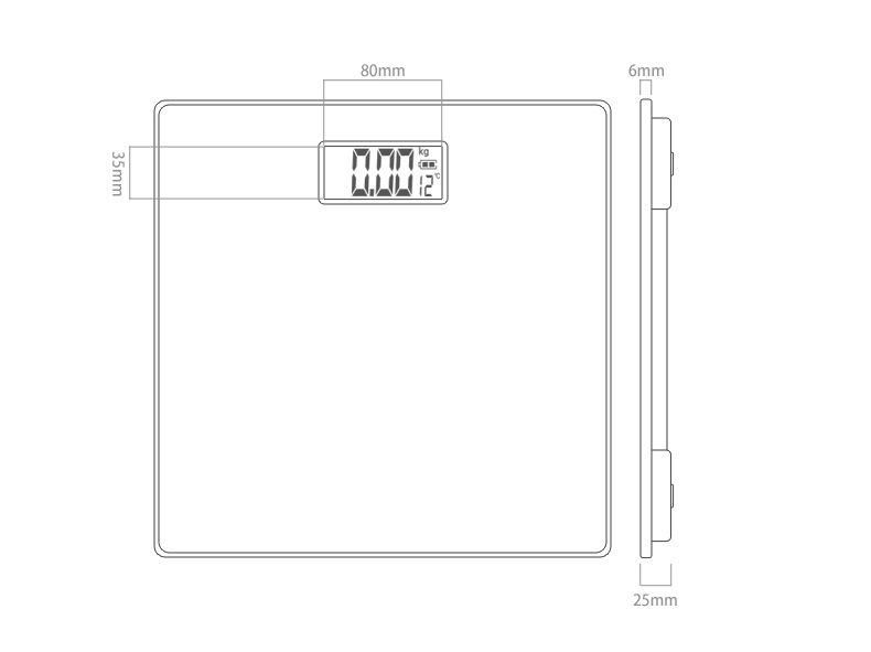 Tempered Electronic Scale Glass Panel for Body Weight Scale with Print