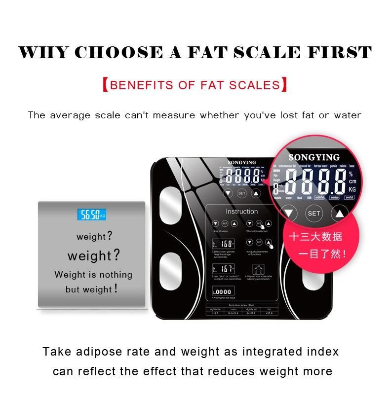 Balance Body Fat Smart Digital Weight Scale with APP BMI Digital Smart Scale