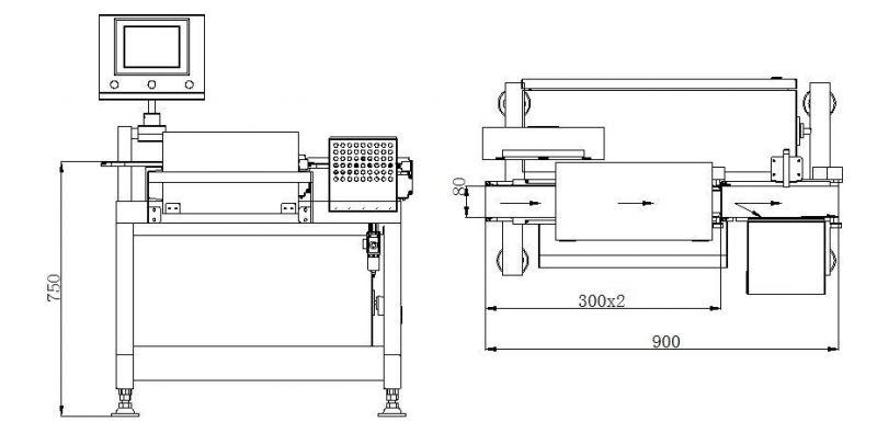 Automatic Industry Products Conveyor Checkweigher Machine