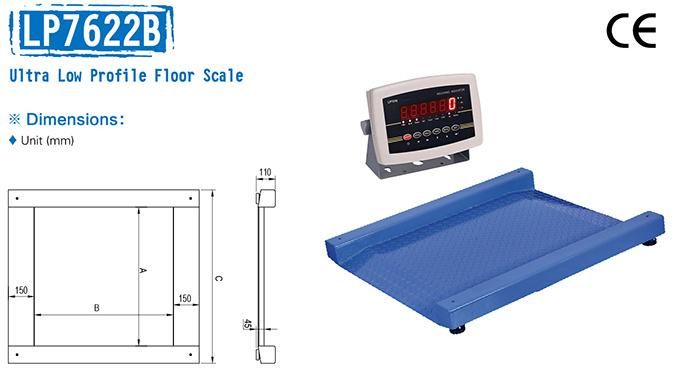 35mm 45mm Ultra Low Profile Stainless Steel 1000kg 3000kg Weighing Floor Scale