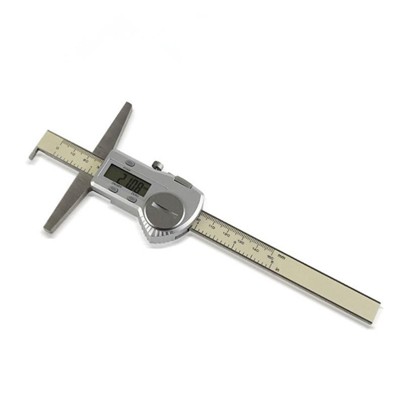 Digital Depth Caliper with Single Hook Stainless Steel Metal Case