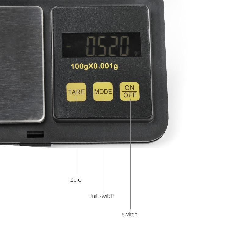 High Quality Digital LCD Display Pocket Weighing Scale 100g