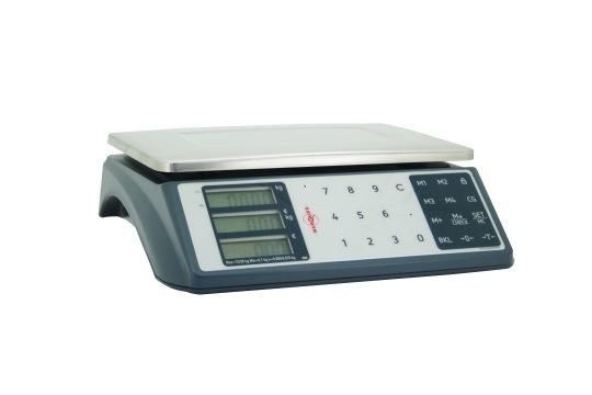 Stainless Steel Weighing Scale 15kg-30kg with Change Calculation and Accumulating Functions LCD Display