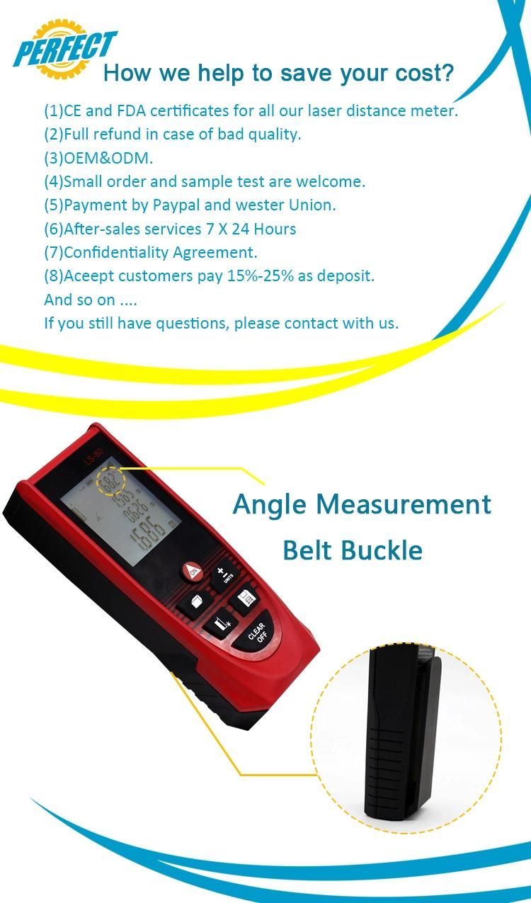 Indoor Low Cheap Price Laser Distance Meter Scope 100