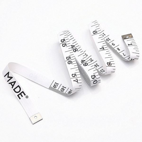 1.5m White Tailoring Tape Measure with Stainless Steel Clip