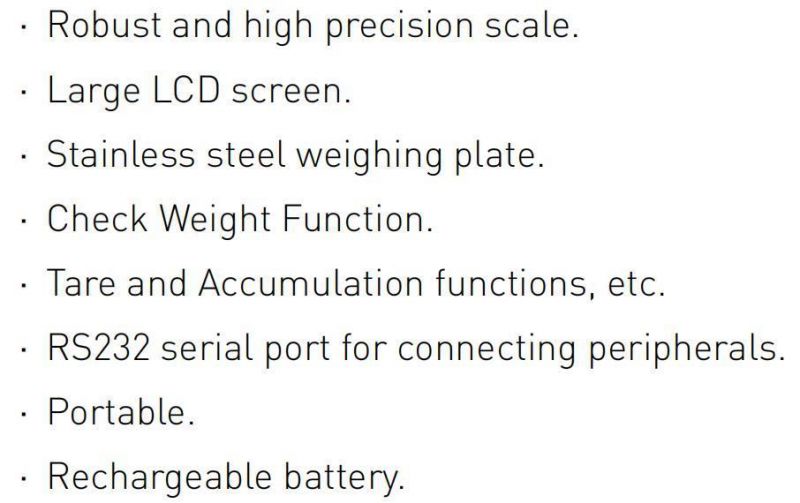 Portable Bench Scale with Bigger LCD Display and Stainless Steel Plate