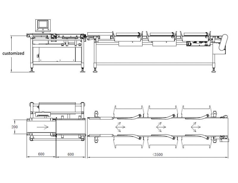 Multi Level Weight Sorting Machine/Sorting Equipment/Grading Machine