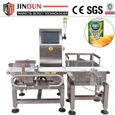 Food Industry Packaging Line Auto Conveyor Belt Check Weigher with Auto Rejector