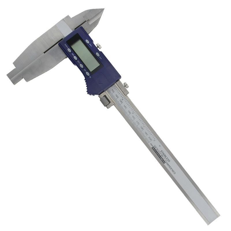 Digital Caliper with 100mm Deep Jaw 200mm Range