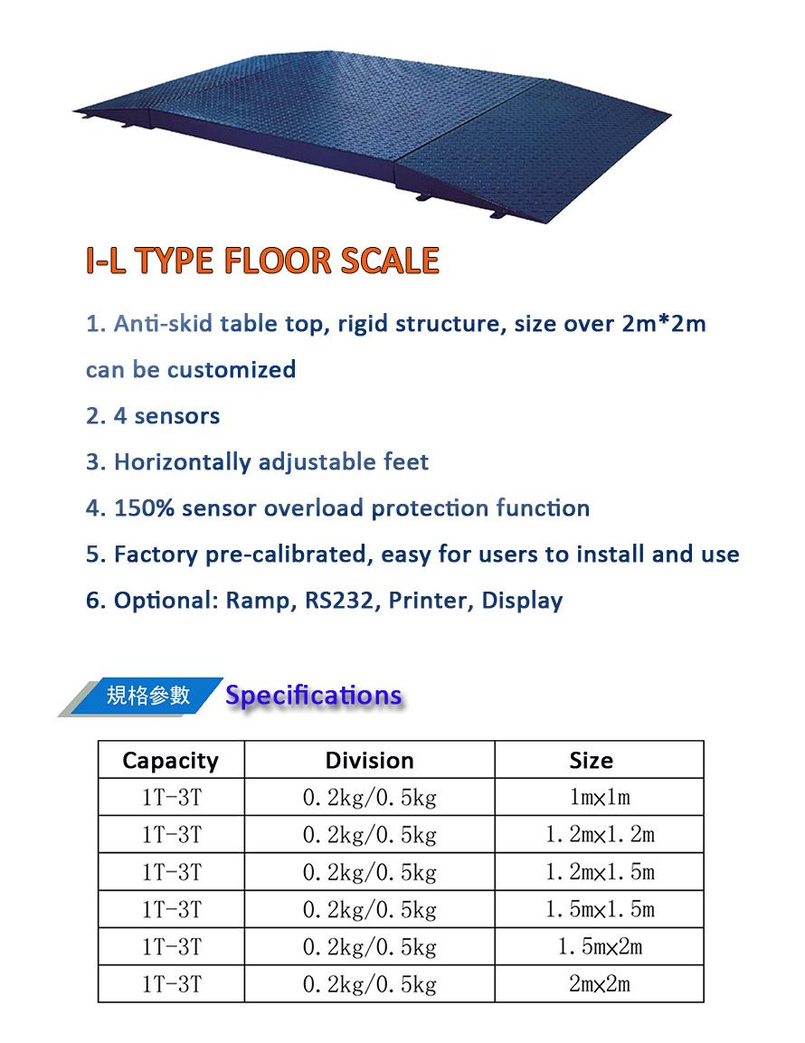 I-L Digital Scales Single-Layer Heavy Duty Floor Scale