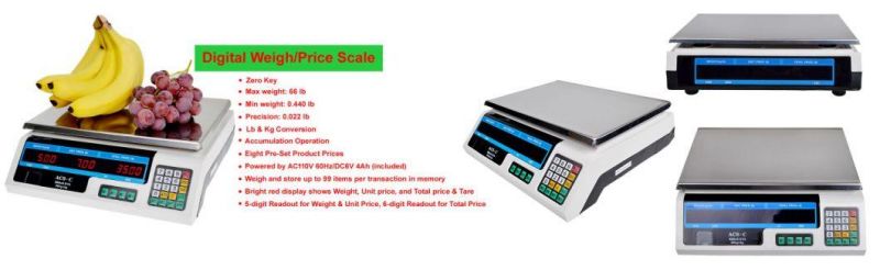 Hot Sell Acs Series Waterproof Electronic Price Computing Scale 40kg