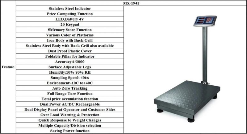 Electronic Weighing Bench Digital Platform Scale