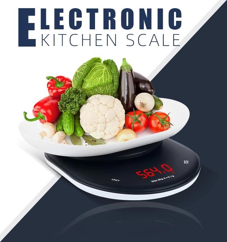 China Factory Wholesale 3kg ABS Plastic Kitchen Platform Scale
