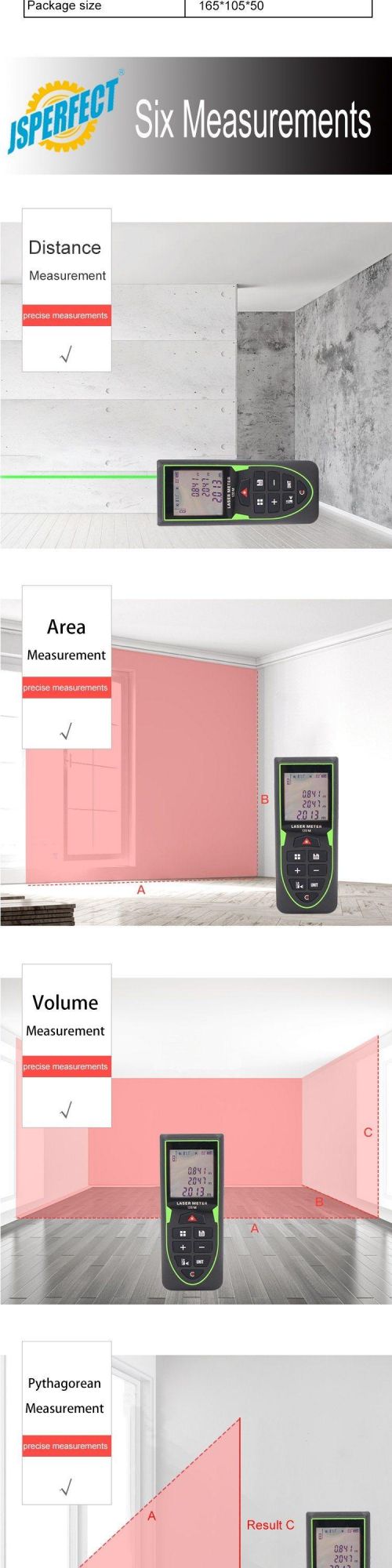 120m New Laser Distance Meter Green Beam USB Charging Fast Delivery