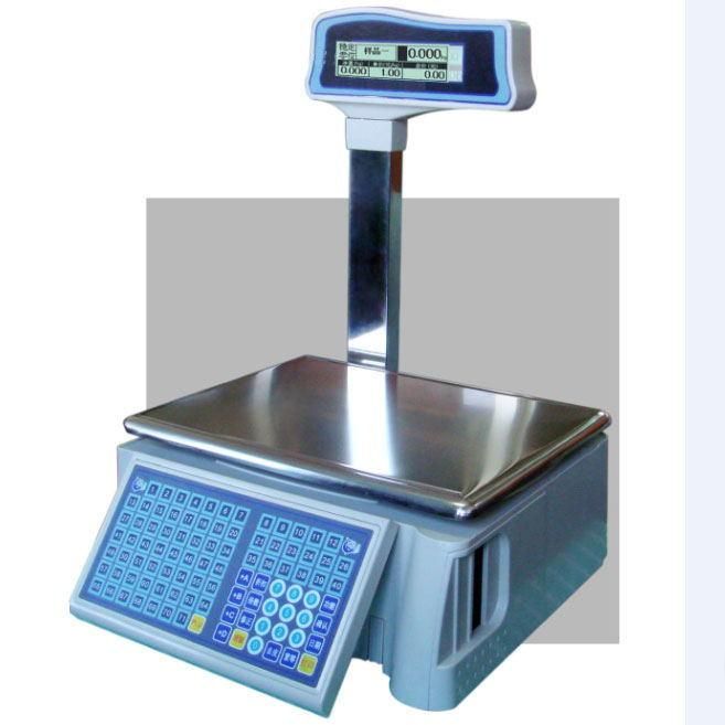 Electronic OIML Price Label Barcode Printing Scale with Pole Display